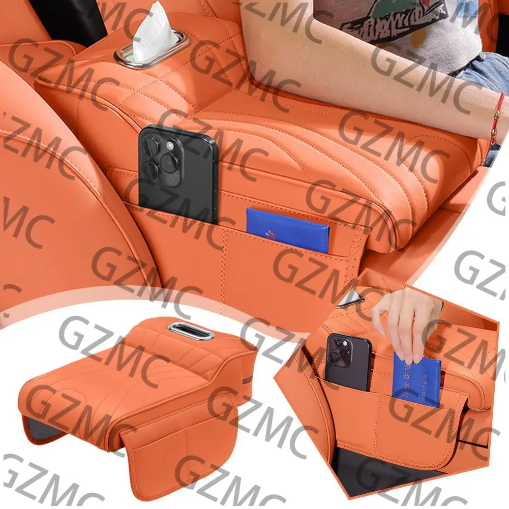 

Аксессуары для интерьера автомобиля 2024 2025, универсальный автомобильный подлокотник, коврик для увеличения высоты, кожаная коробка, защитная сумка для хранения, коробка для салфеток