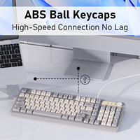 EWEADN G98 Gaming Office Keyboard, film, with rainbow Backlit USB Wired, Multimedia Knob, Game & Office,for PC, Windows & Laptop