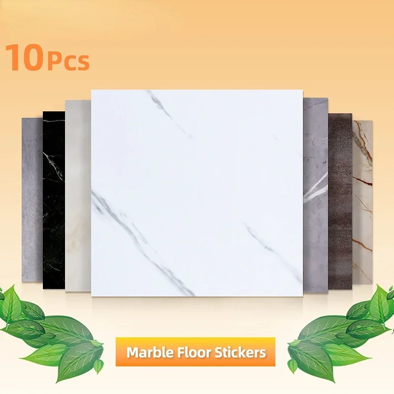 10/pcs 30*30cm PVC Imitation Marble Floor Stickers Self-Adhesive Wall Stickers Waterproof Bathroom Stickers