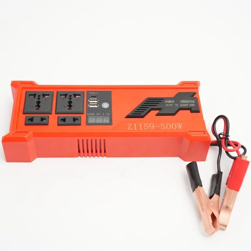 Convertitore per auto ad alta potenza da 500 W con doppie porte di ricarica USB