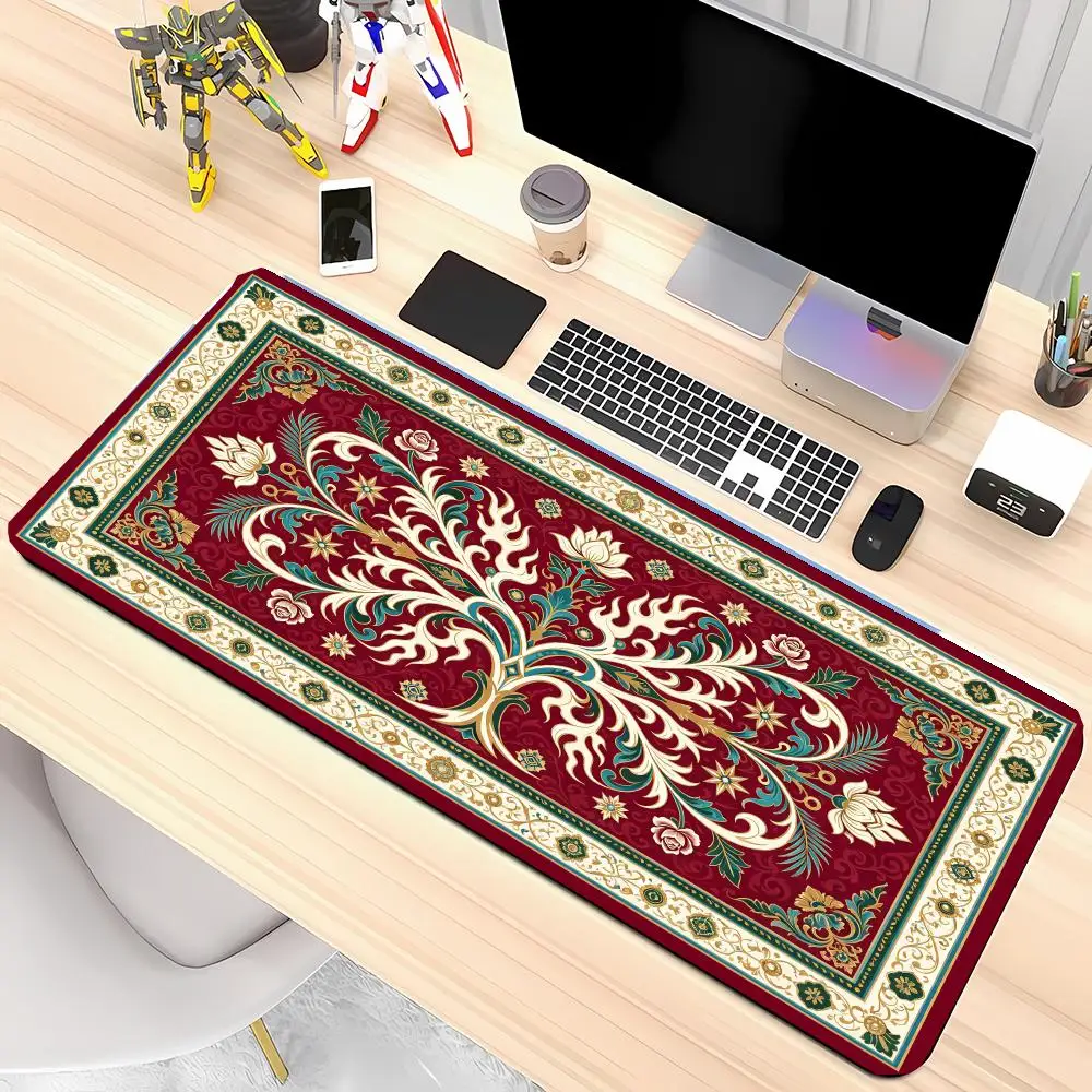 Bohemian Arrow Persian Rug Pattern Table Mat Desk Mat Large Size For Dorm Room Decor