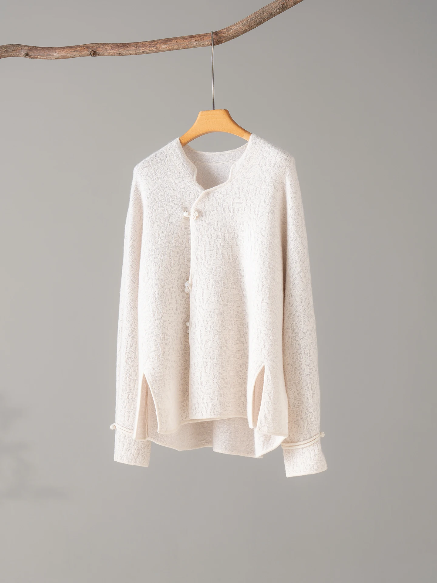 

Light Luxury Women's 100% Cashmere Sweater Chinese Autumn Thick Winter Knitwear New Loose Cardigan Lady Long Sleeve Clothes Tops