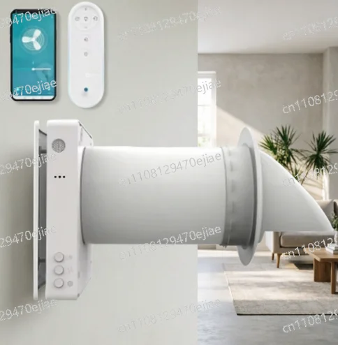 

Wall-Mounted HRV Fresh Air Ventilator - Smart CO2 Sensor Control, Ultra-Quiet 32dBA Single Chamber Ventilation System for Home