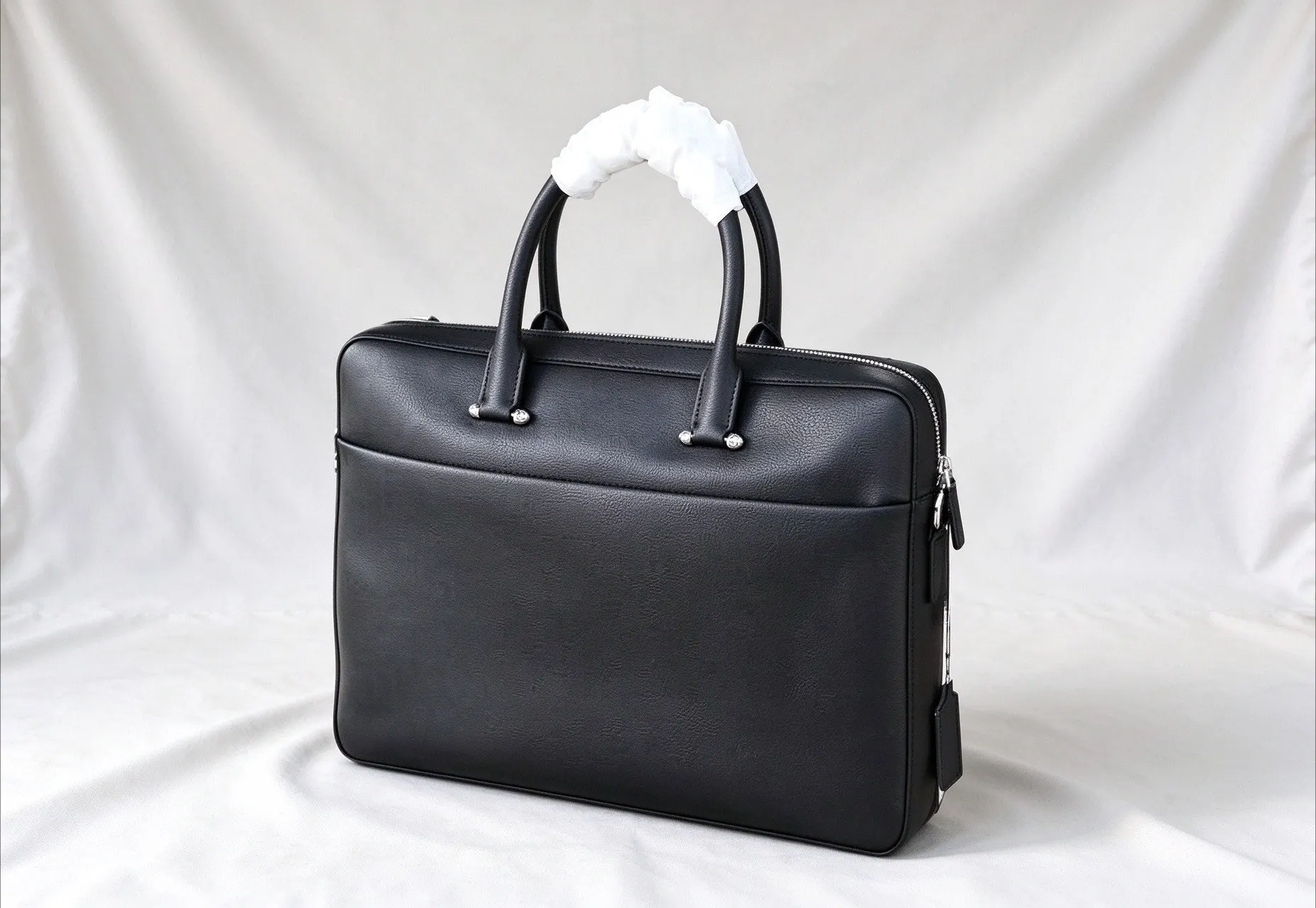 Top Grain Cowhide Leather Hand Tote Bag, Unisex Casual Daily Shoulder Handbag