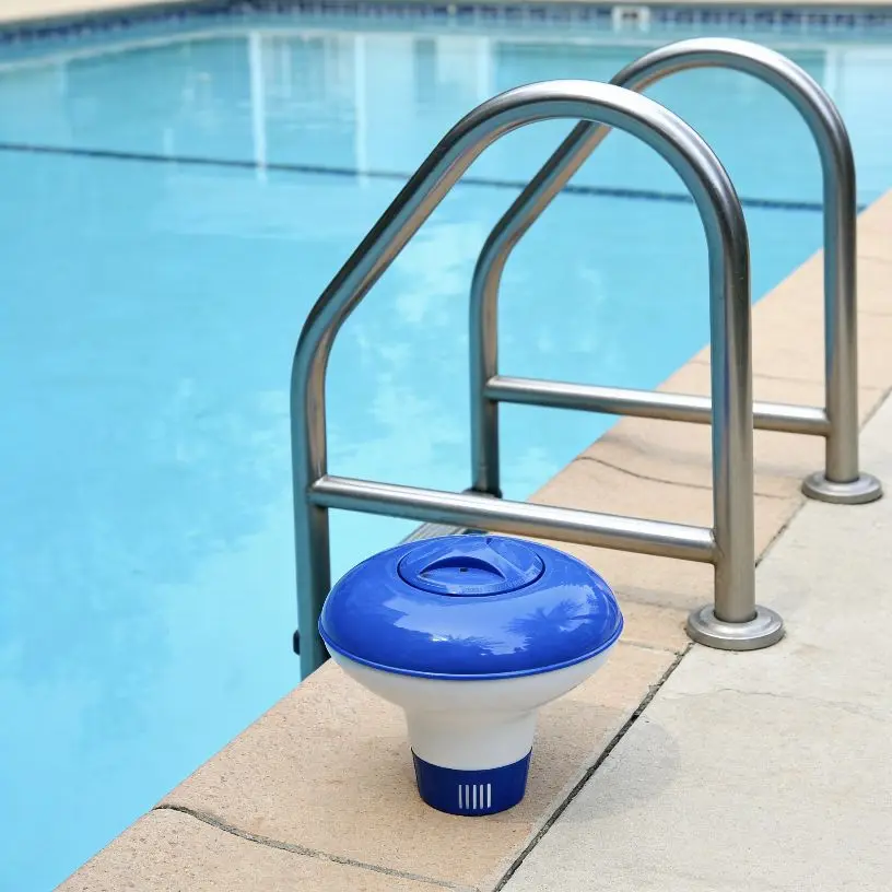 10-inch Swimming Pool Cleaning Tool Adjustable Floating Tablet Dispenser for Pool Spa Hot Tub Chemical Cleaning Accessory
