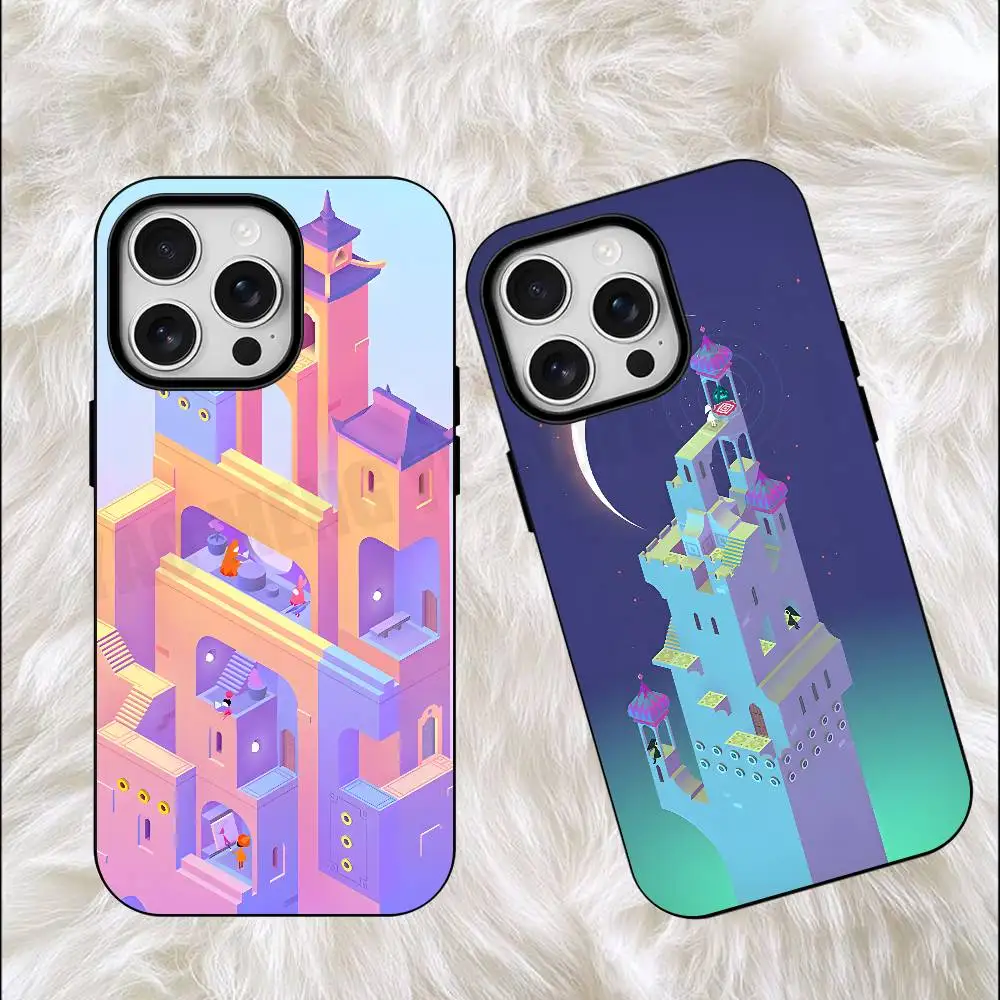 

Monument Valley Frosted Silicone For Phone Case For Iphone 11,12,13,14,15,16,17 Pro Max Wireless Charge Magnetic Bumper Cover