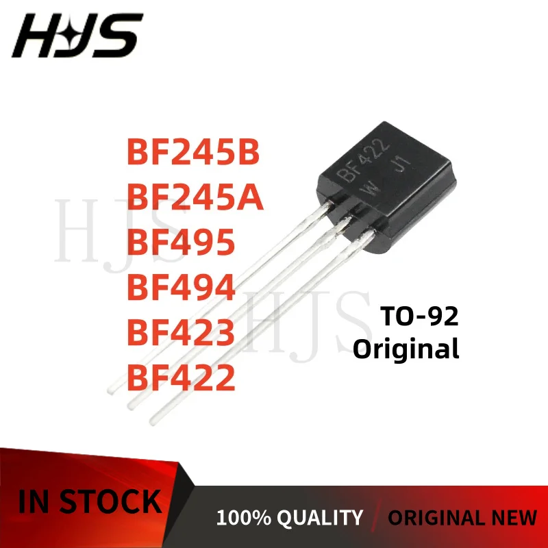 10Pcs New Original BF245 BF422 BF423 BF494 BF495 BF245A BF245B TO-92 power transistor In Stock