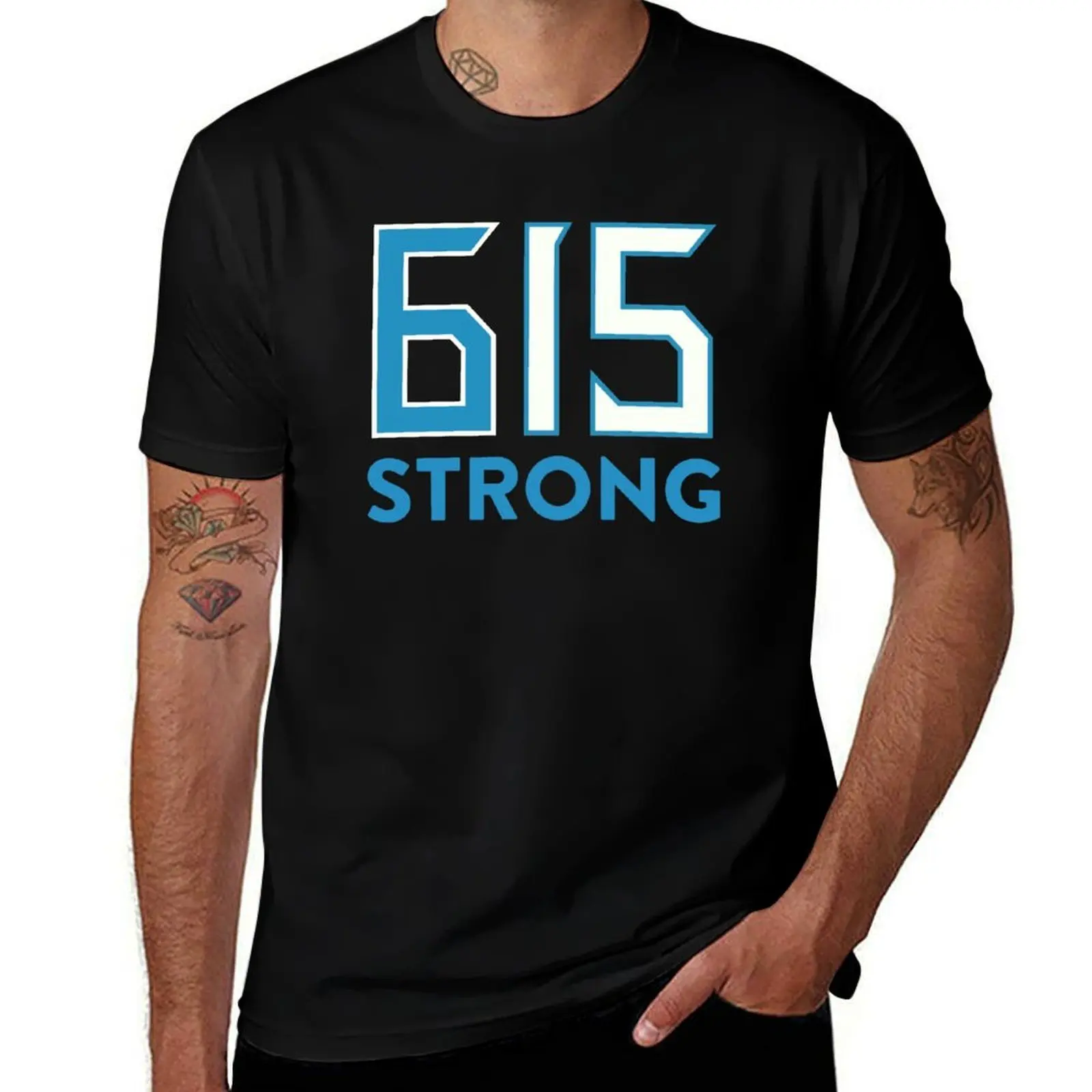 

615 Strong Nashville T-Shirt t shirts with prints t shirts for man graphic vintage T-Shirt