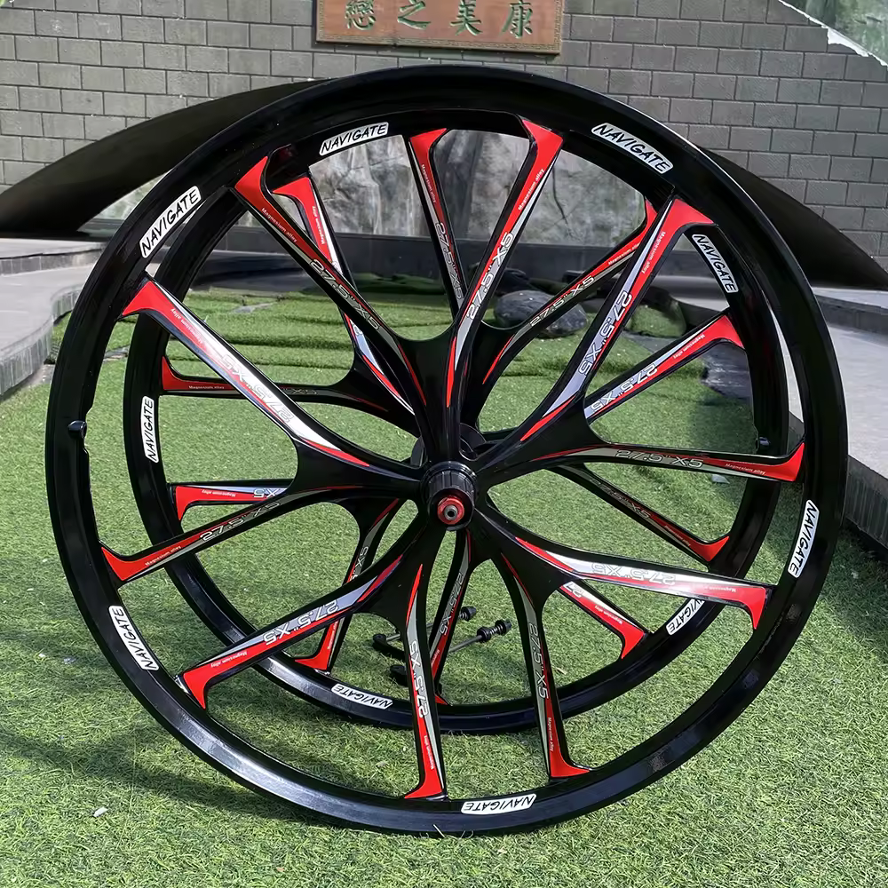 26Inch Cassette Mountain Magnesium Alloy Wheel 5/6 Spokes Bearing Hub Wheelset MTB Disc Brake Rims With Quick Release Lever