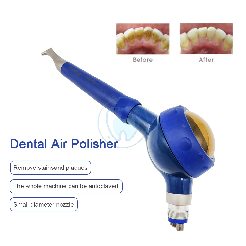 Dental Air Polisher Teeth Whitening/Cleaning Polisher Dental Air Powered Tooth Polishing System 2/4 Holes Dentist Tools