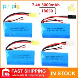 PAPIG 7.4V 3000mAh Lipo batteria per MJX T40 T40C F39 F49 T39 RC elicottero parti RC auto 2S per Wltoys 10428 12428 18650 batteria