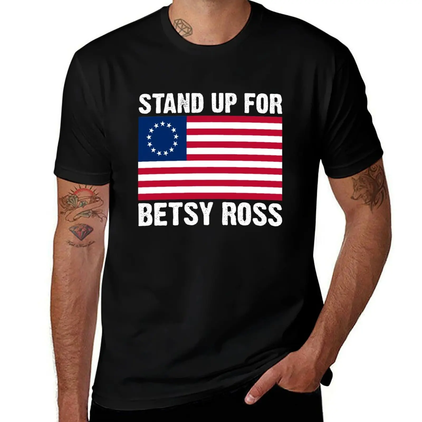 Stand Up For Betsy Ross Flag T-Shirt essential t shirt tees mens white t shirts