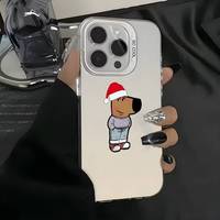 Cool Simple Funny Chill Guy Phone Case For IPhone 16 15 14 13 12 11 Pro Max White Matte Laser Metallic Aurora Funda