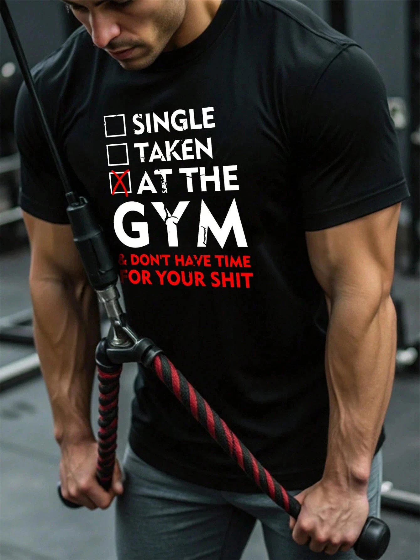 Herren Casual T-Shirt mit Slogan-Muster, Rundhalsausschnitt, Kurzarm, Sport-T-Shirt, Frühling/Sommer, schnelltrocknend, Fitness, Mode-T-Shirt, Streetwear