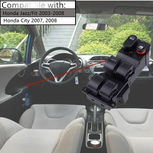 Car Master's power window switch, window lifter to Honda Jazz Fit 2003-2008 35750-SEL-P11 35750-SAA-G12 35750saag12m1 10 Main Sales Switch Honda Fit Air Conditioning - №8