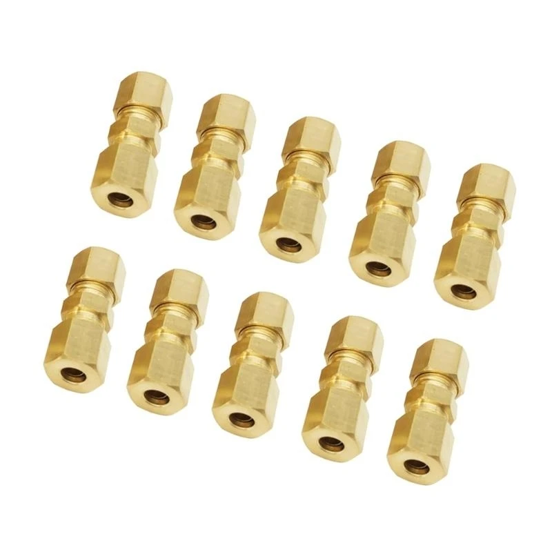 XA6H 10Pcs Brake Line Adapter Fittings Assortment Compression Tube Fitting for Vehicle Repairing 4.75mm Brake Line Connectors