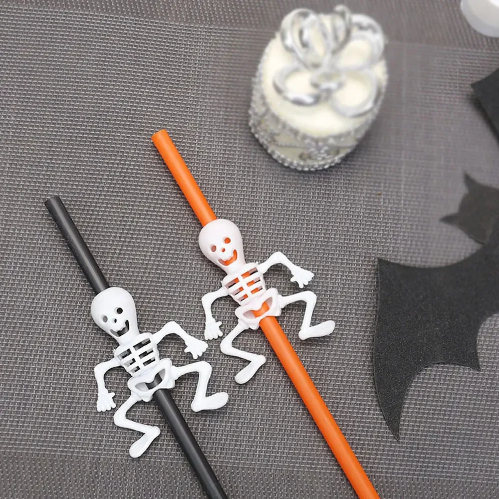 5Pcs Halloween Pumpkin Straw Ghost Straws Halloween Decoration Straws Halloween Party Supplies Decorations for Home party