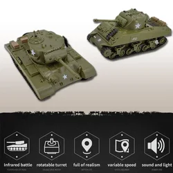 1/30 Rc Tanks Sherman Vs Pershing Infrared Battle Tanks 2.4ghz Rc Battling Panzer Henglong Remote Control US Tank Model Kid To