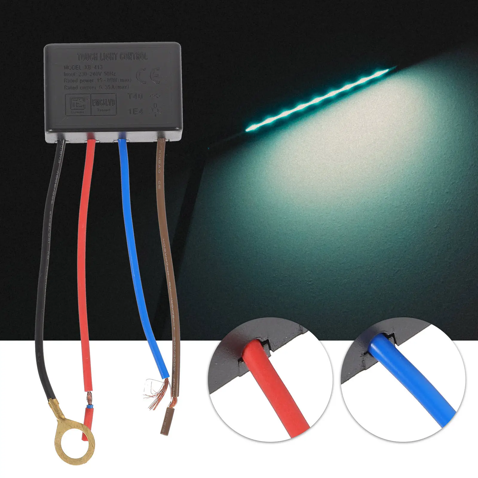 Touch Sensor Table Lamp Dimmer Switch 4-Level Dimmable LED Light Module Control Lamp Repair Replacement Module Control