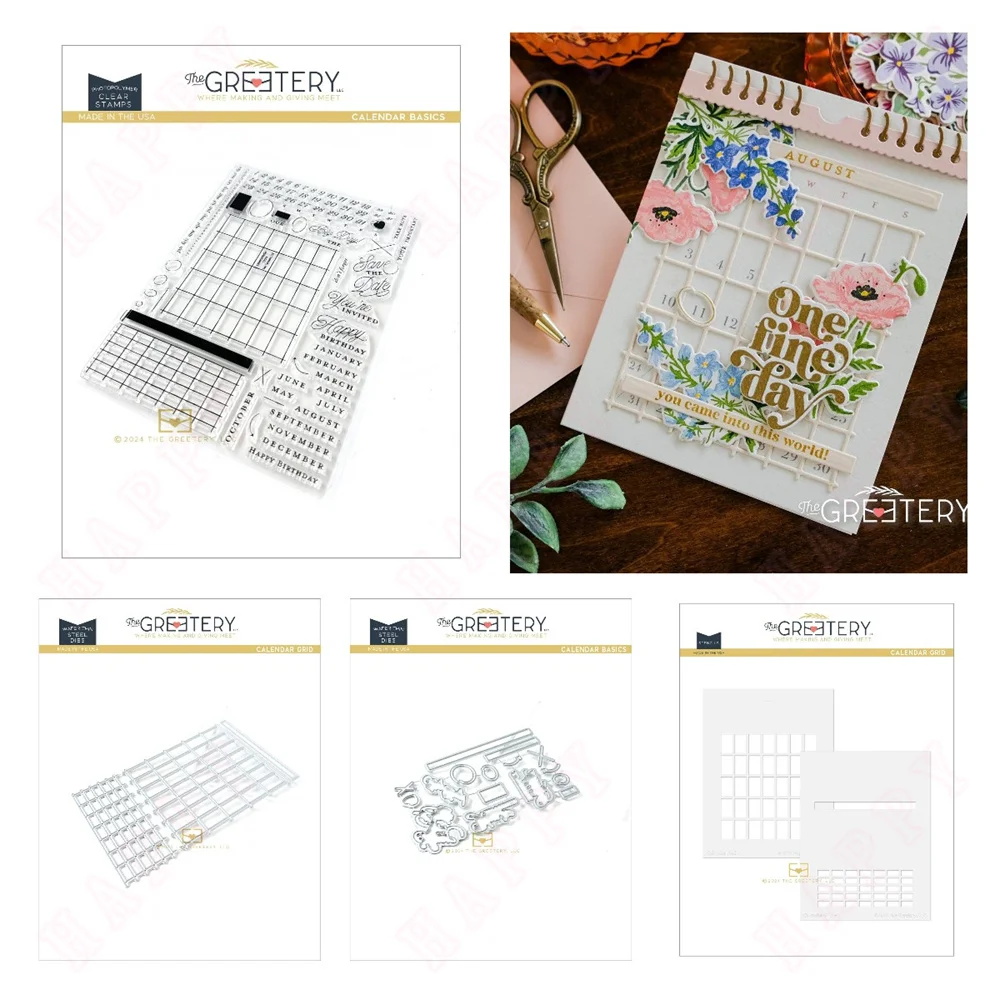 

Metal Cutting Dies and Stamps for Scrapbooking Calendar Basics Die DIY Decoration Craft Embossing Moid New 2024