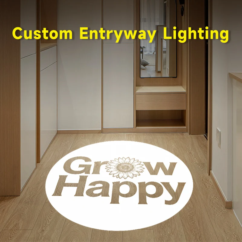 Personalized Entry Door Projection Light Custom Plant Patterns for Natural Foyer Vibes & Home Welcome Decor