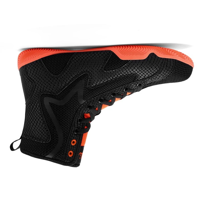 Professional Men Boxing Sneakers High Top Fighting Wrestling Shoesbreathable Combat Sneakers Comforbale Boxing Training Boot