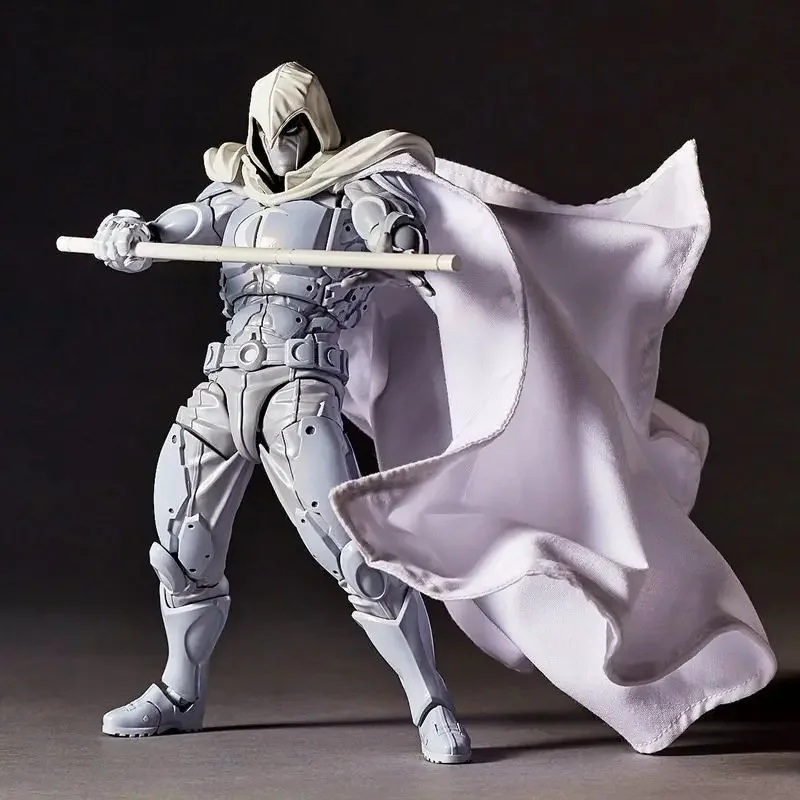 In Stock Moon Knight Figure Revoltech Amazing Yamaguchi Marc Spector Action Figurine Collection Ornament Model Toys Xmas Gifts