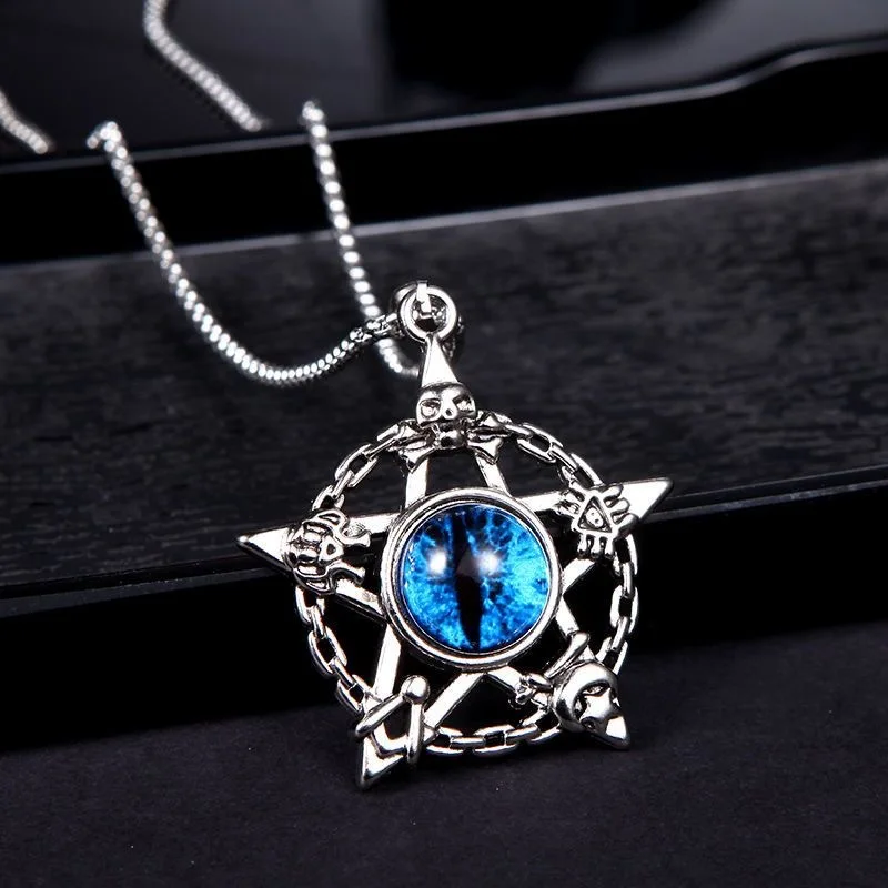 Men's and Women's Trendy Versatile Brother Pendant Personalized Fluorescent Jewelry Trendy Men's Eye Jewelry Accessories Gift