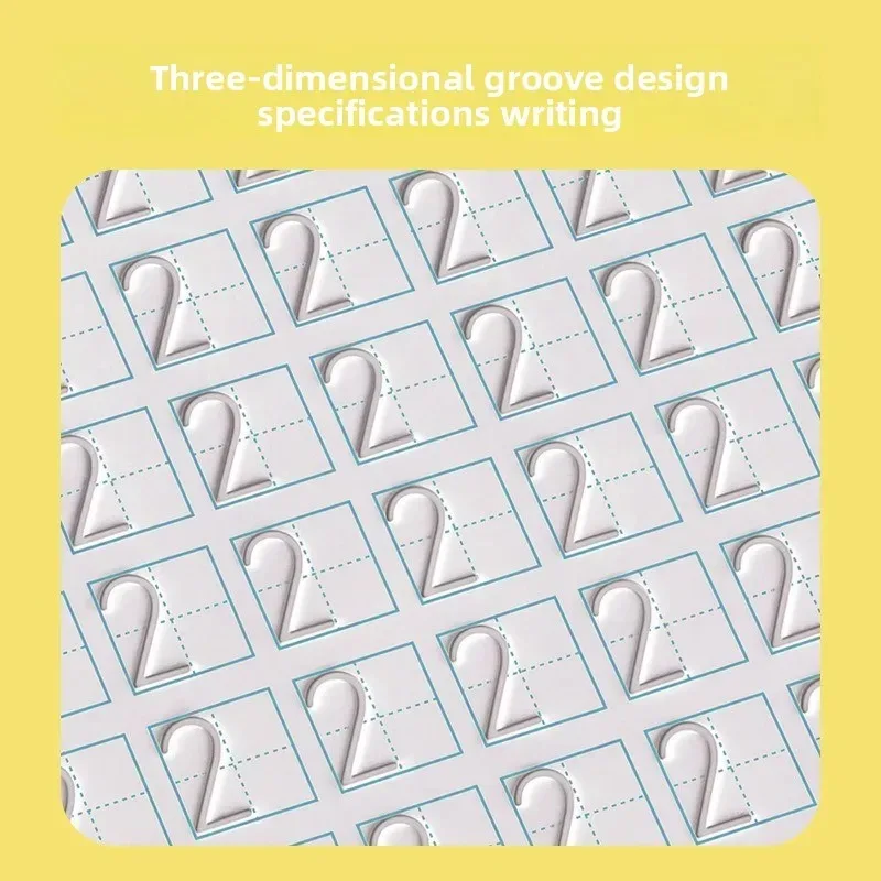 Grooved Handwriting Practice Book for Preschool Transition Enlightening Fun Tracing Notebook Primary School Kids Drawing Album