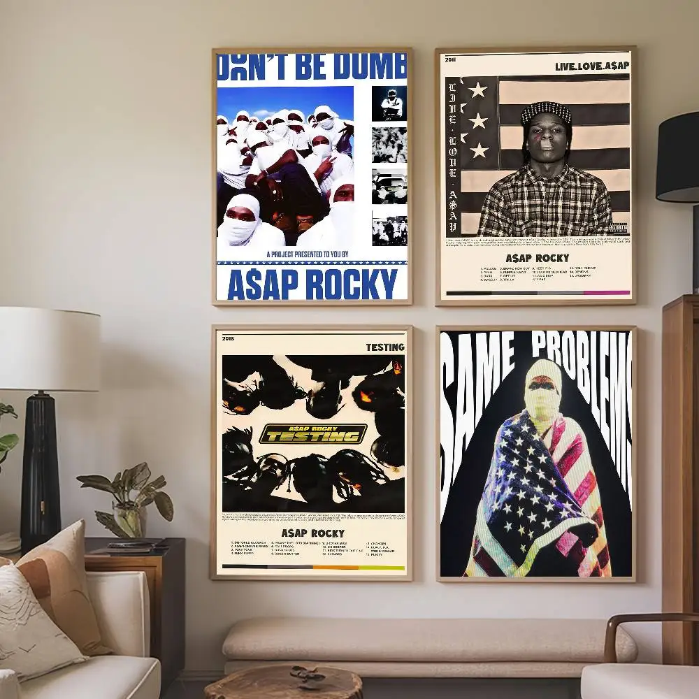 مغني الراب A-Asap R-Rocky-S لا تكون البكم المشارك لوحات ذاتية اللصق يطبع غرفة نوم المنزل غرفة المعيشة ديكور هدية عتيقة