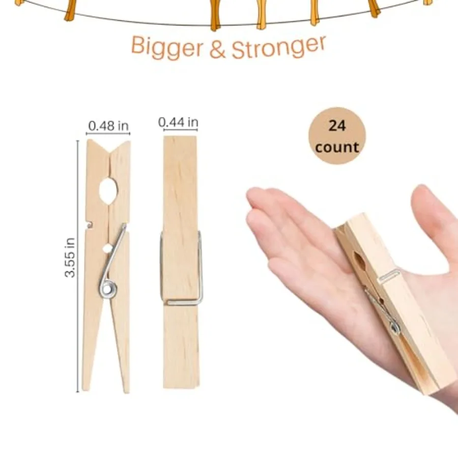 Prendedores de roupas de madeira pintural, prendedores de roupas de madeira forte, resistentes ao ar livre, para pendurar roupas, arte, artesanato, foto displa