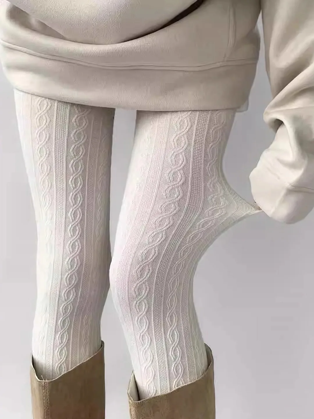 Ultra-Thin Knitted Leggings Stockings Women's Base Layer Pants Long Tights Anti-Catch Thread Early Autumn Miu Style Fashion