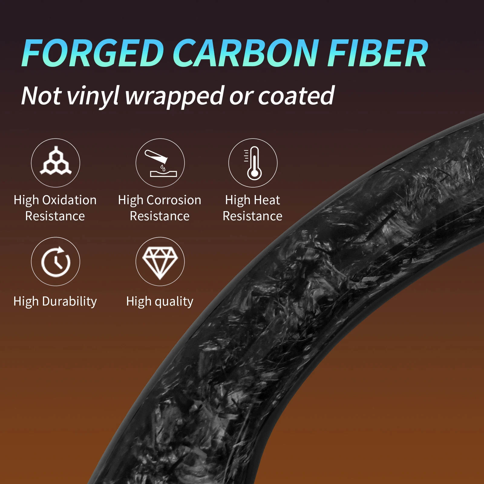 Forged Carbon Fiber Steering Wheel Flat Bottom with Perforated Leather for Mitsubishi Lancer Evolution EVO X 10 2008-2015
