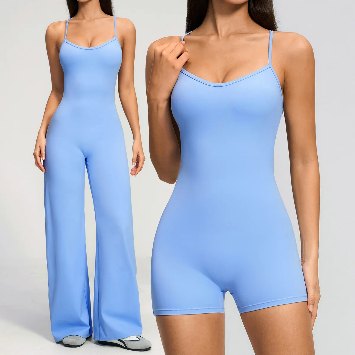 Women Yoga Bodysuits Beautiful Back Gym Tracksuits Fitness Jumpsuits Sport Overalls Active Wear One-Piece Female Workout Clothes