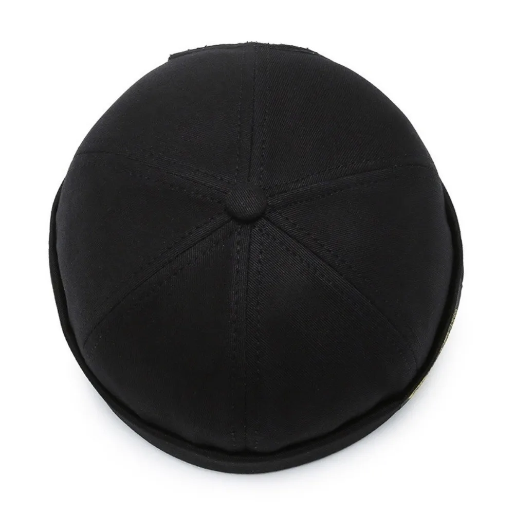 Fashion Solid Color Brimless Cap Vintage Punk Skullcap Casual Beanie Hat Women Men