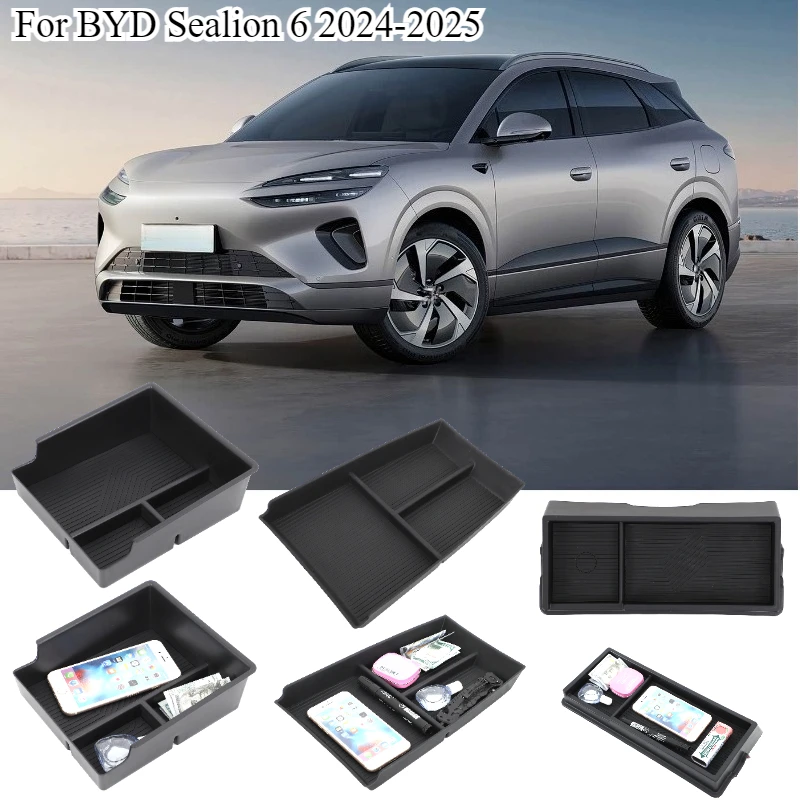 

Dashboard Car Instrument Storage Box Behind Screen Hidden Storage Box Console Organizer Box For BYD Sealion 6 2024 2025 2026