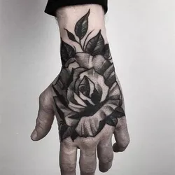 1 Sheet Hand Flower Tattoo Sticker Waterproof Lasting Temporary Tattoo