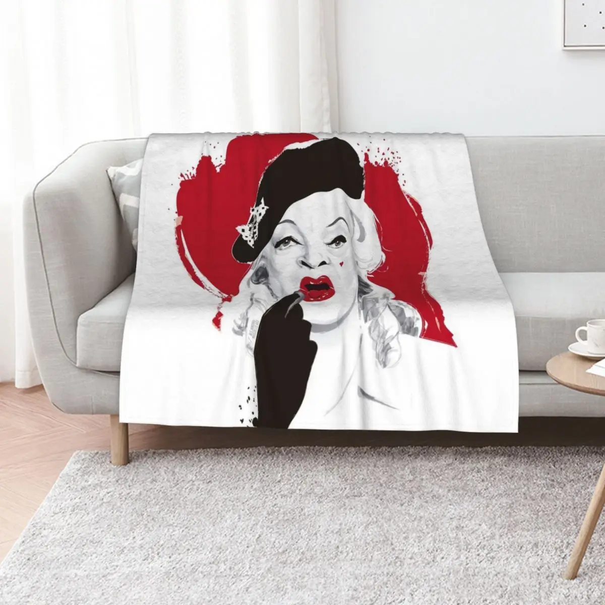 Baby Jane lipstick Throw Blanket bed plaid Decoratives For Sofa Thin Tourist christmas decoration Luxury Thicken Blankets