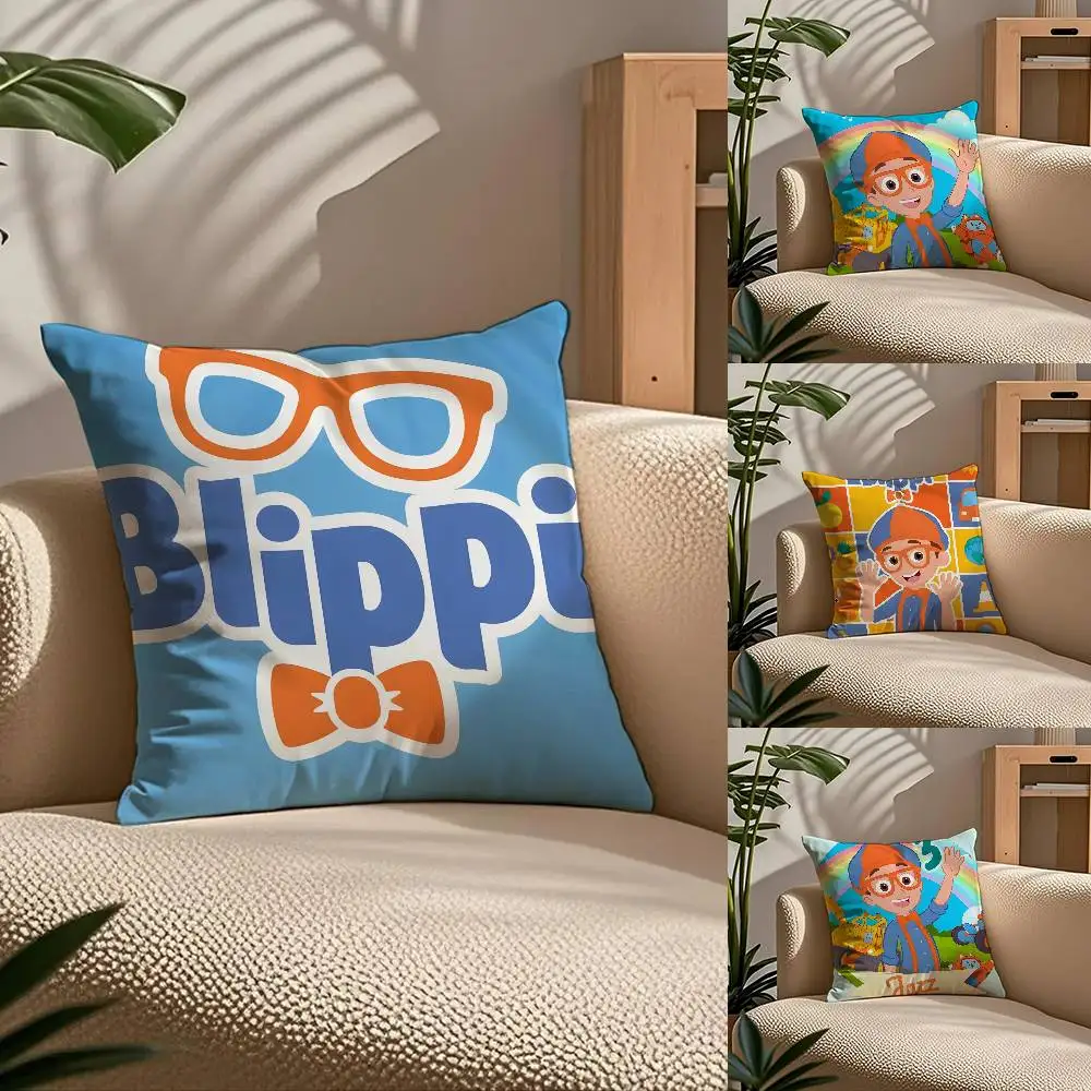 

Cartoon ABC B-Blippiing Pillow Case Custom Printed Brushed Fleece Pillow, Baby Skin-Touch, Eco-Friendly Dye-Sublimation Cushion