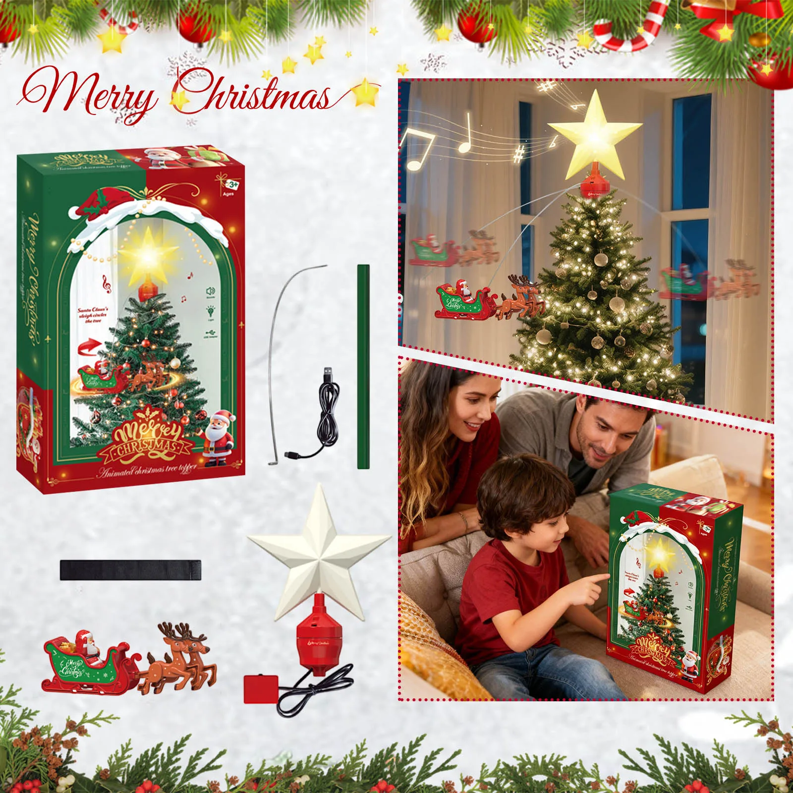 �y�Z�[�����z�݂艺�����N���X�}�X�c���[�̃g�b�v�f�R���[�V�����A�d�Ԃ̉��A�Ԃ����C�g�A�N���X�}�X�c���[�f�R���[�V�����A�����[�N���X�}�X�p�[�e�B�[�f�R���[�V�����A�i���B�_�b�h