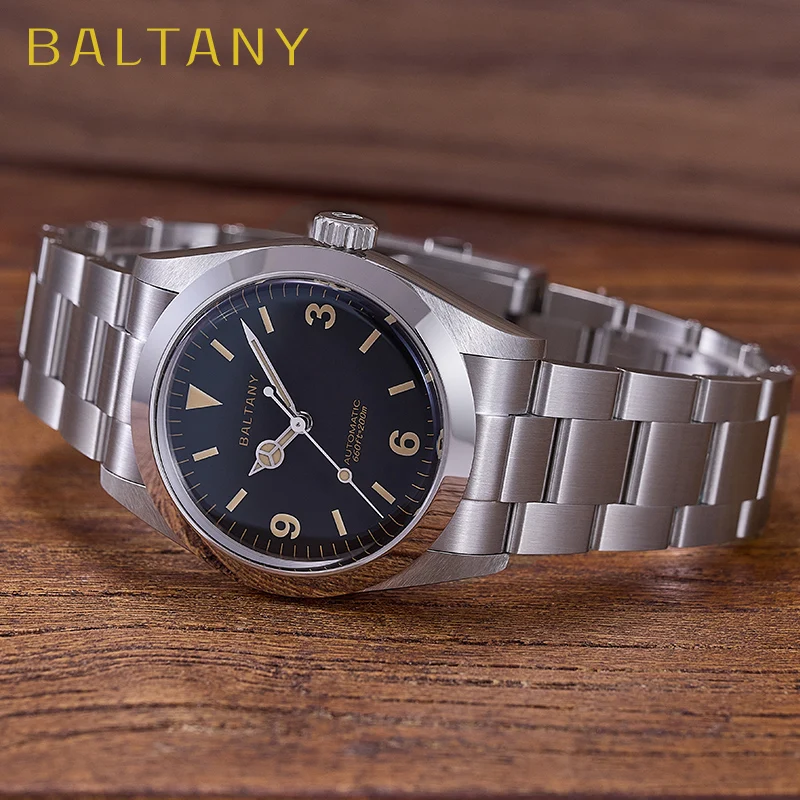 Baltany S4066 1963 Vintage Homage Automatic Wristwatches 20ATM Luminous Sapphire Crystal Stainless Steel Bracelect Dress Watches