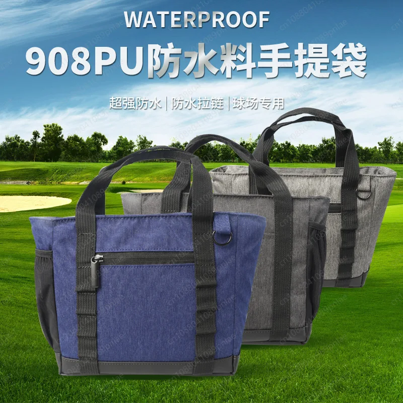 Waterproof PU Large-capacity Golf Bag, Independent Shoe Bag, Clothing Bag.