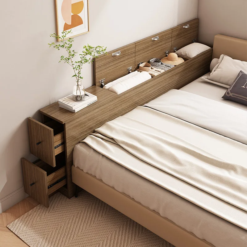 Solid wood seam bedside cabinet, bedside cabinet, narrow cabinet at the end of the bed, gap cabinet, long tatami