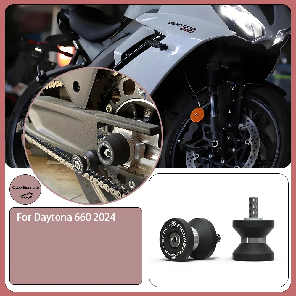 

For Triumph Daytona 660 2024 CNC Paddock Bobbins - No Tools Rider Gift Back to School Motorcycle Stand Spindle Kit