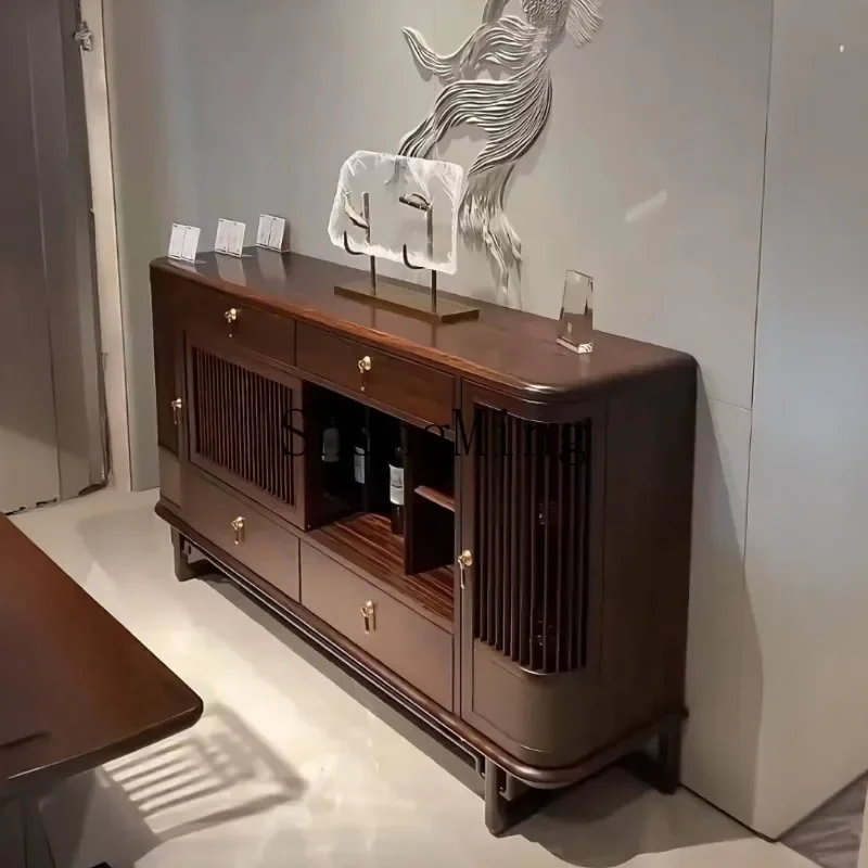 

ZYY new Chinese side cabinet Solid wood porch locker Living room foyer Wall side cabinet