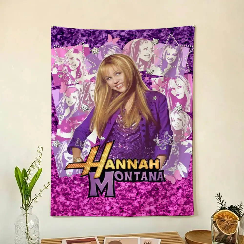 M-Miley Hannah C-Cyrus Montana-S Flag Outdoor Decorations for Bedrooms Home Decor Items Decoration Banners