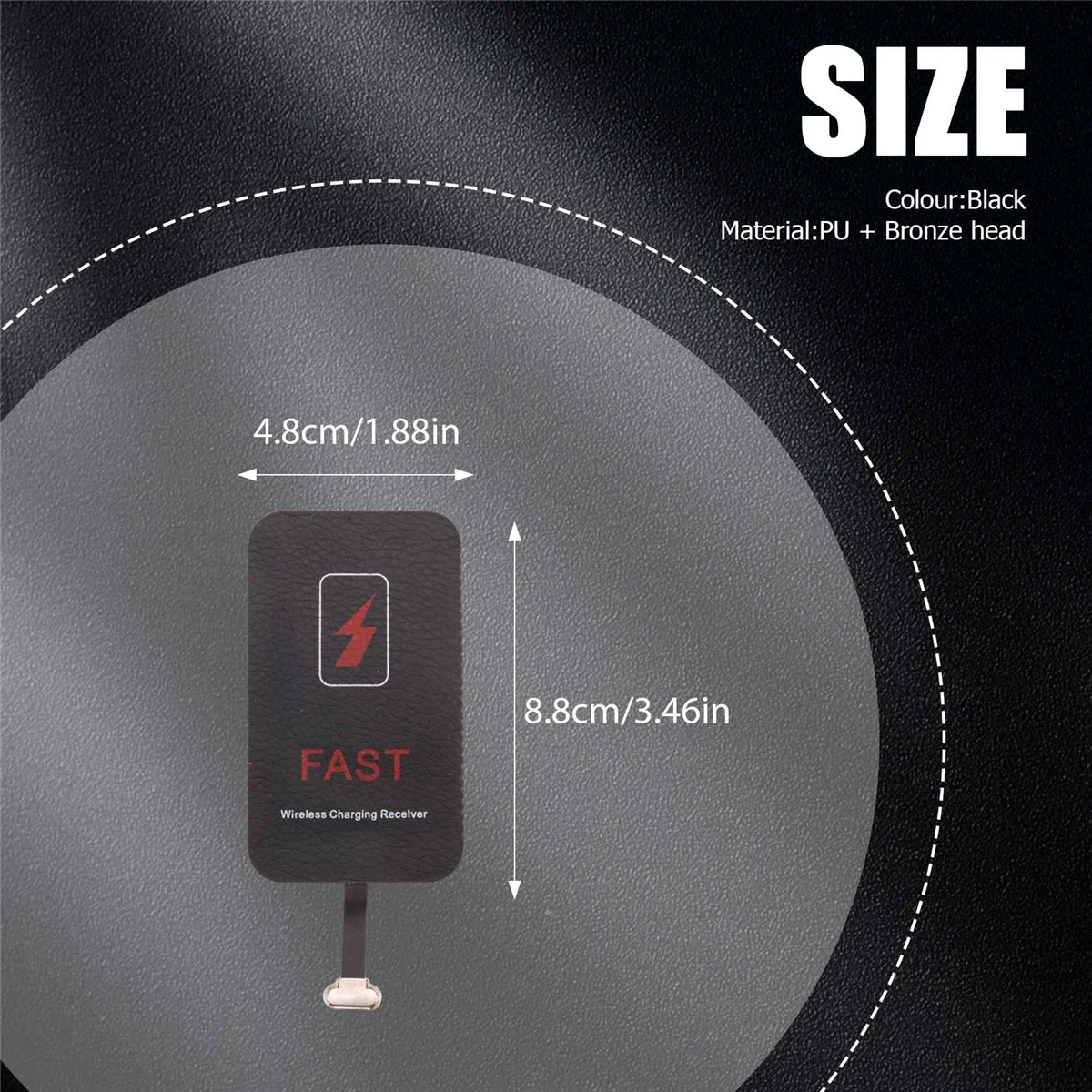 10W Wireless Receiver Suitable for Type-C Mobile Phone Receiver Patch 2A Fast Charge Receiver