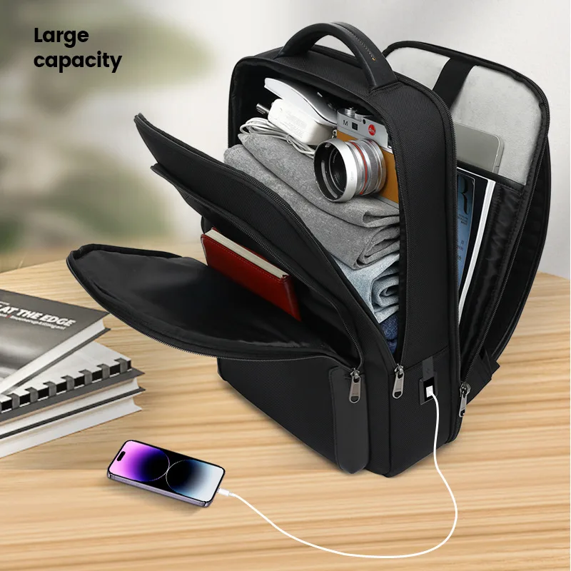 جديد النايلون الأعمال حقيبة كمبيوتر العمل التنقل مقاوم للماء سعة كبيرة للرجال محمول على ظهره الحقائب المدرسية للمراهقين #2