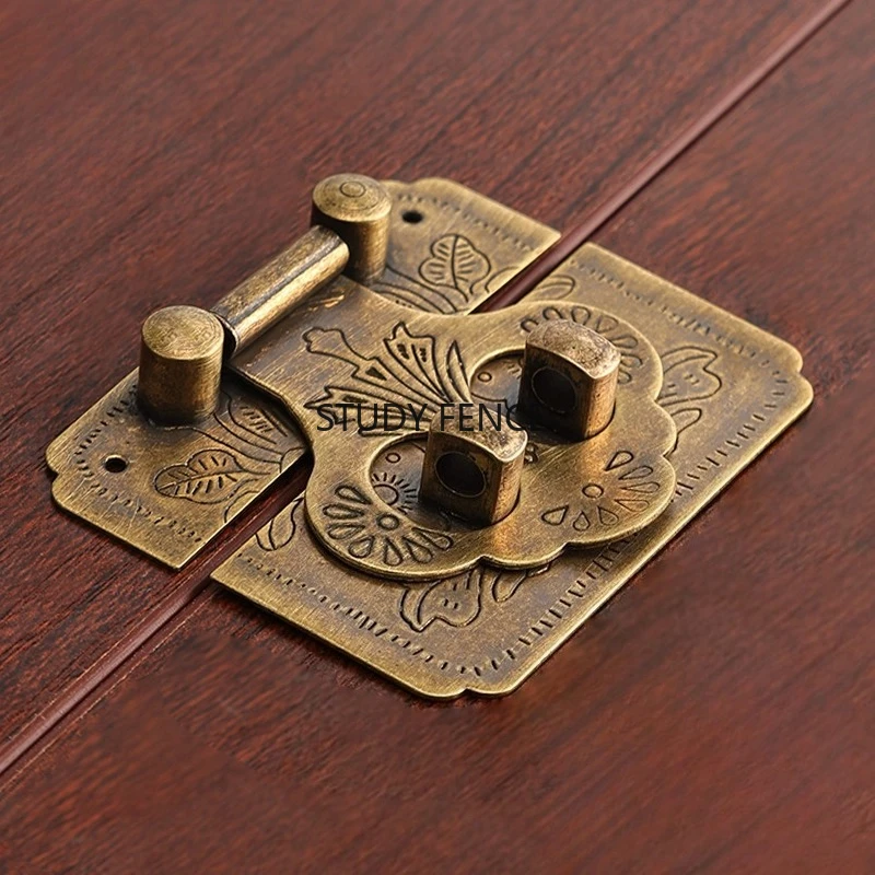 

1 шт. китайская деревянная защелка для ящика, антикварная застежка для шкатулки/шкафа, винтажная застежка для шкатулки для украшений, бытовая фурнитура