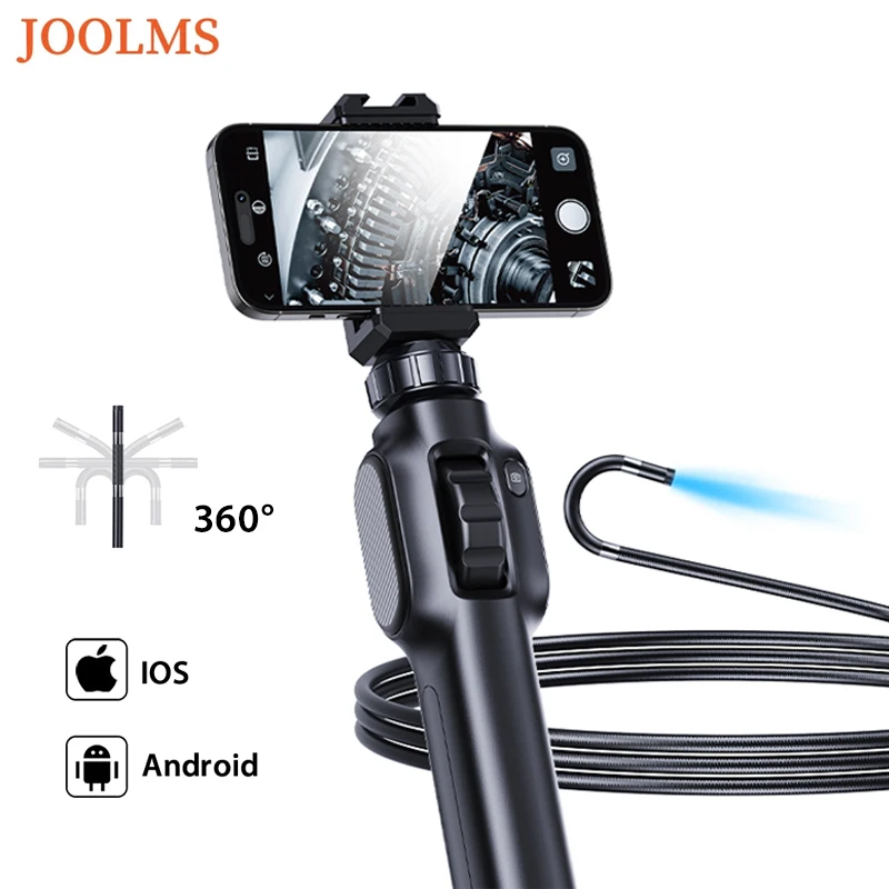 

Type-C 360° Two-Way Rotation Articulating Endoscope HD 1080P Car Inspection Industrial Endoscope With 8 LED For IOS Android